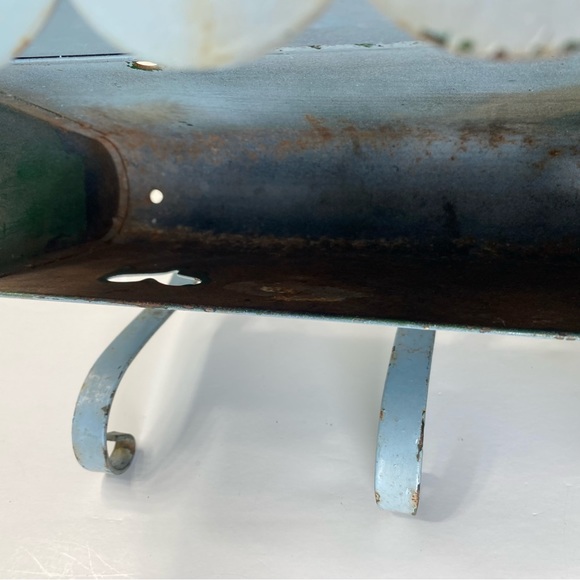 Vintage Rustic Metal Wall Mailbox with Cut Out Hearts - Picture 8 of 12